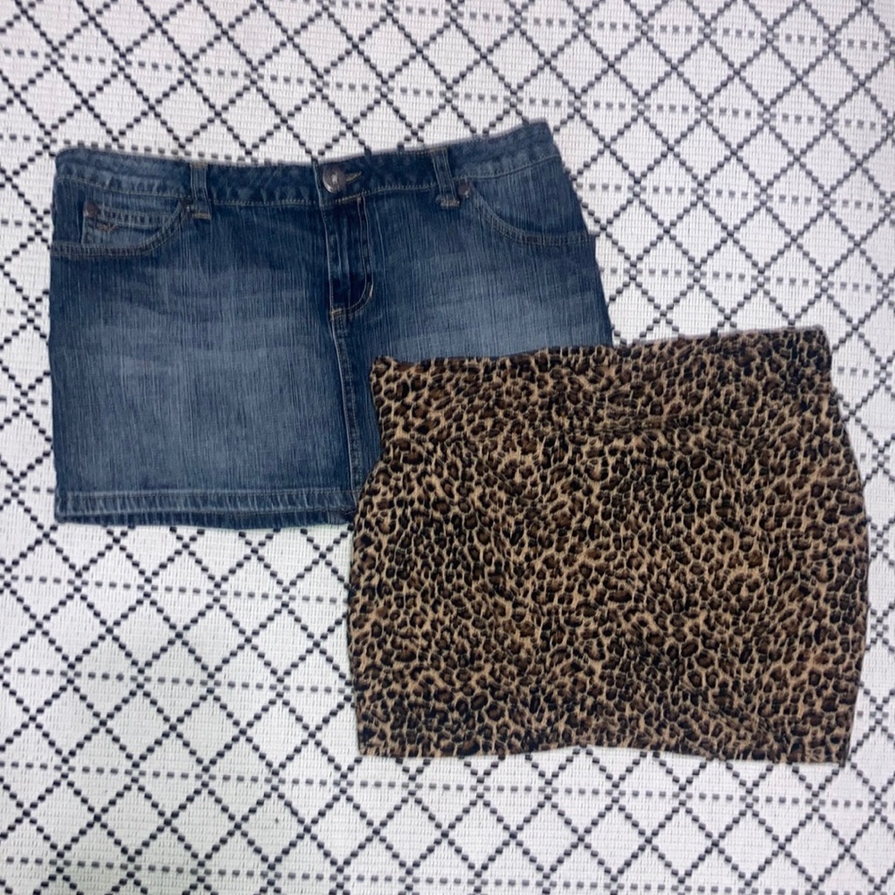 2 mini skirts